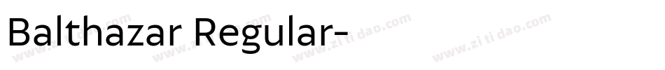 Balthazar Regular字体转换